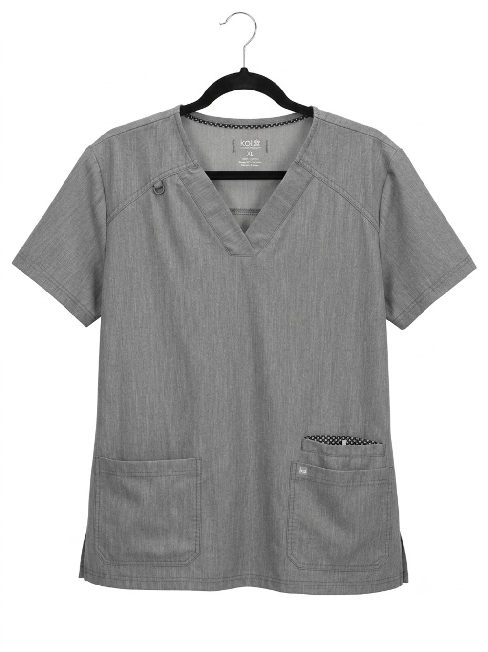 koi Light Gray Short Sleeve Women’s Top